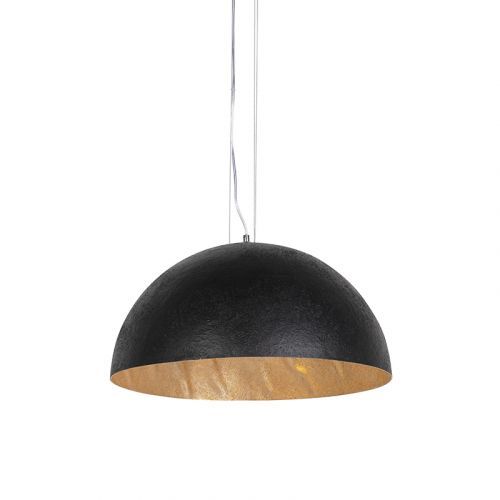 Priemyselná závesná lampa čierna so zlatom 50 cm - Magna