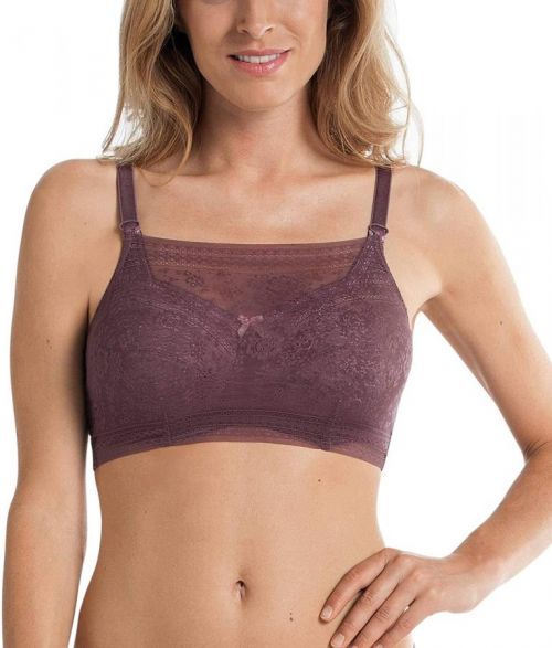 Dámska podprsenka Lace crop top 0600 - Anita hnedá / berry 75E / F