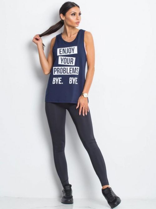 Športový tmavomodrý top od značky TOMMY LIFE S