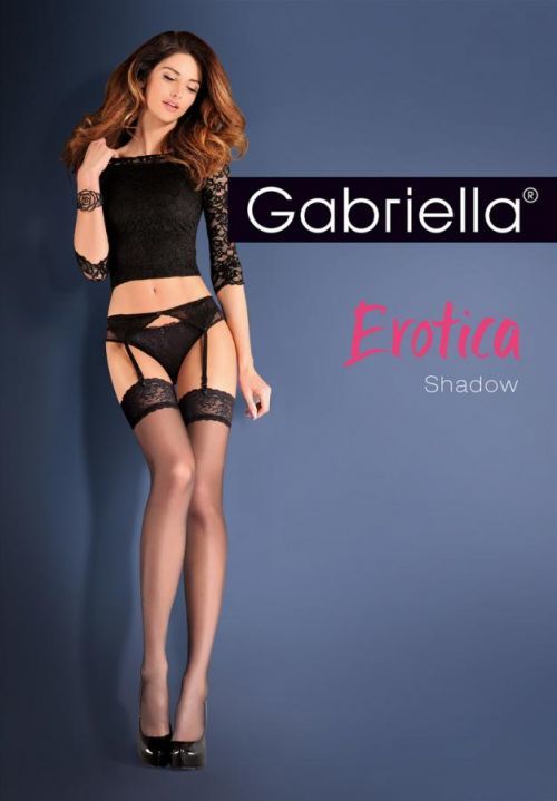 Komplet pančúch a podväzkového pasu EROTICA SHADOW černá 1/2