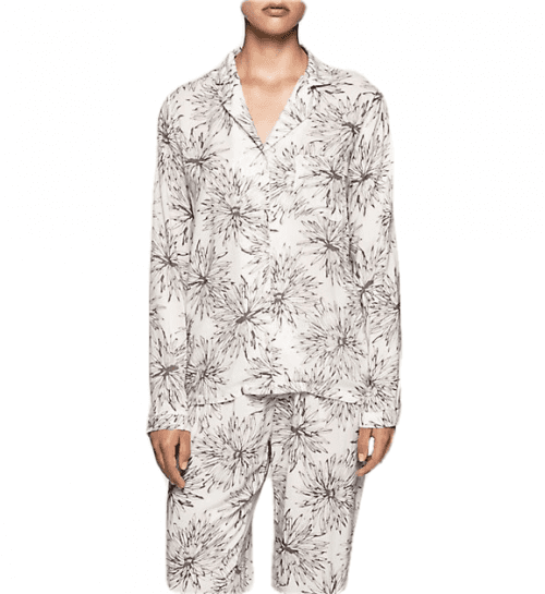 Dámske pyžamo vrch.diel QS1678E - Calvin Klein šedá-leopard L