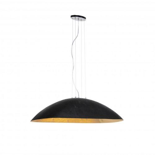 Priemyselná závesná lampa čierna so zlatom 115 cm - Magna