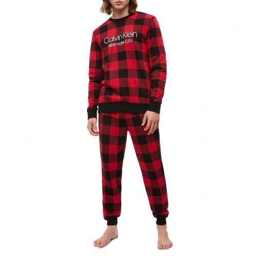 Pánske tepláky NM1726E-5VJ čiernočervená - Calvin Klein čierno-červená L