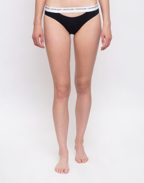 Spodný diel plaviek KW0KW00658-BEH čiernobiela - Calvin Klein čiernobiela L
