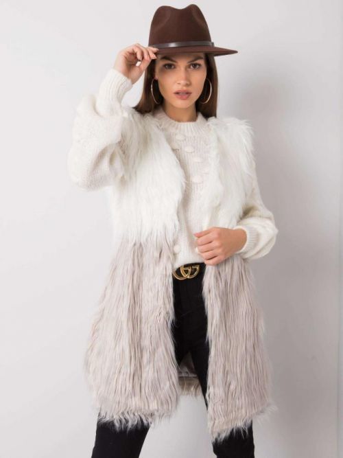 Vesta zo šedej kožušiny M / L