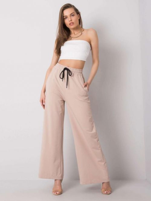 Béžové široké tepláky L