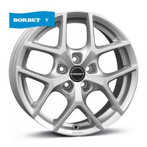 borbet y (ks) 7,5x17 5x108 et45 cb72,5 stříbrný lak
