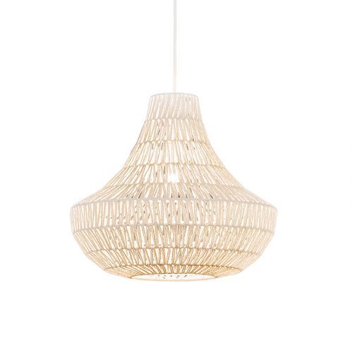 Retro závesná lampa biela 50 cm - Lina Cono 50
