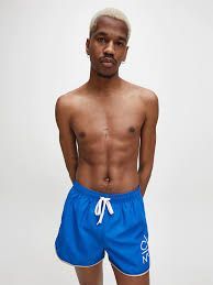 Pánske plavecké šortky KM0KM00459-CJR modrá - Calvin Klein modrá M