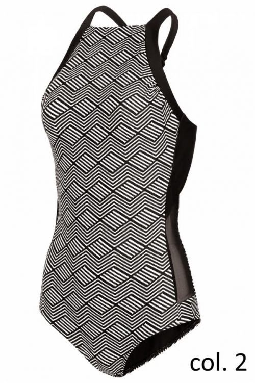 Dámske jednodielne plavky S43D Self tm.modrá / ružová 42 / XL