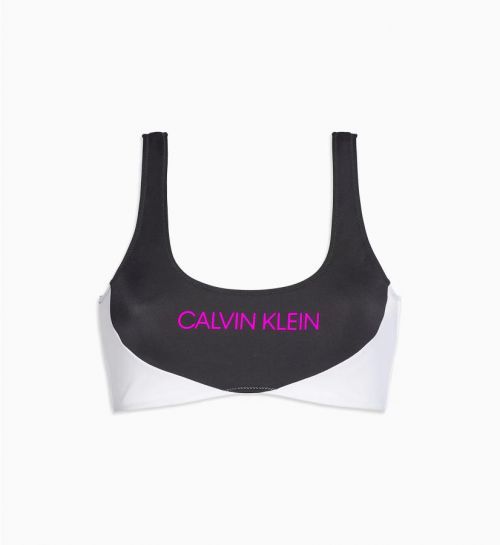 Vrchný diel plaviek KW0KW00898-BEH čiernobiela - Calvin Klein Čierno-biela M