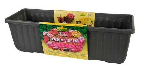 Plastia Samozavlažovacie truhlík FLORIA SIESTA 60 cm - Antracit