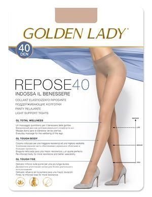 Dámske pančuchové nohavice Golden Lady Repose 2-5XL 40 deň Castor / ep.hnedý 2-S