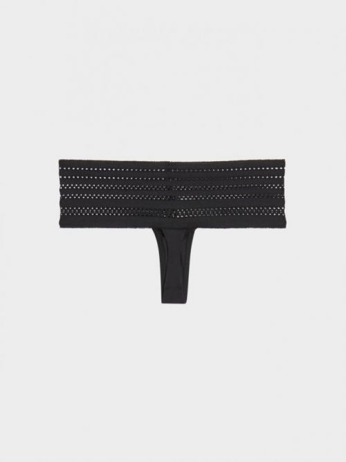 Dámske tangá Cotton Wide thong DK5025 - DKNY biela S