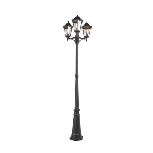 Vidiecka vonkajšia lampa čierna IP44 - New Orleans 3