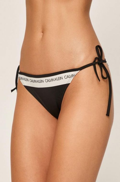 Spodný diel plaviek KW0KW00650-BEH čiernobiela - Calvin Klein Čierno-biela L