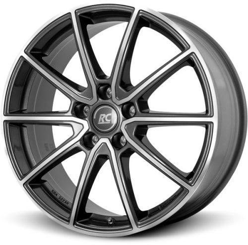 brock rc32 (hgvp) 7,5x18 5x112 et25 cb66,6 leštěná čelní plocha / titanový lesk