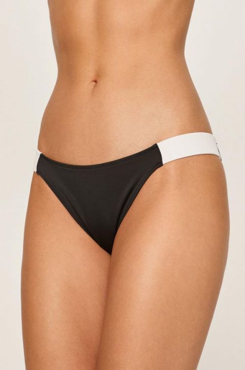 Spodný diel plaviek KW0KW00840-BEH čiernobiela - Calvin Klein čiernobiela L