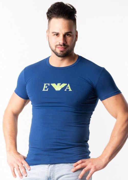 Pánske tričko 111035 9P523 modrá - Emporio Armani modrá XL