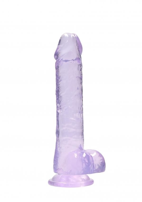 Realrock gelové dildo s přísavkou 20 cm fialové