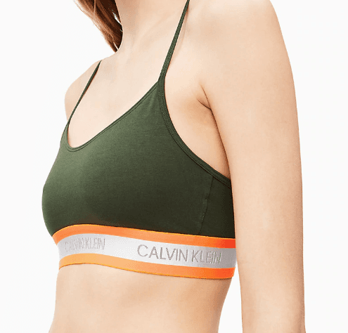 Podprsenka QF5459 - FDX Women Unlined Bralette - Calvin Klein khaki L