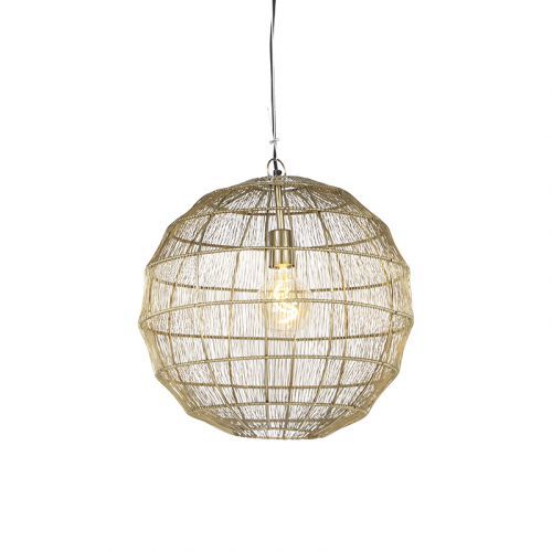 Moderná závesná lampa mosadzná 42 cm - Bolti