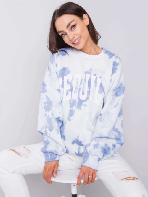 Mikina RUE PARIS Blue tie dye L / XL