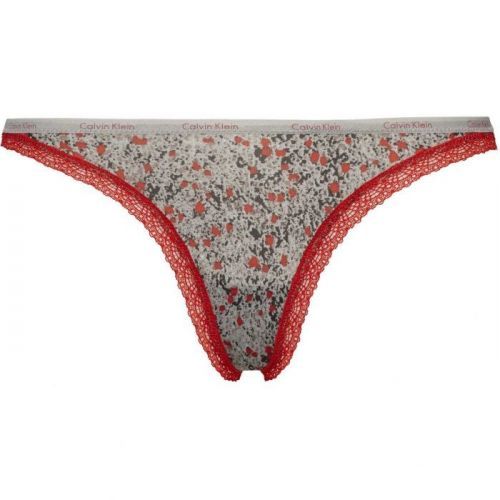 Nohavičky D3447E-DTZ šedočervená - Calvin Klein šedo-červená XS
