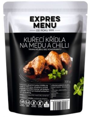 Expres menu kurecí krídla na medu a chilli 300g