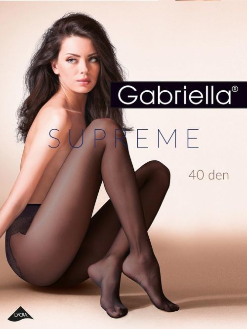 Pančuchové nohavice Gabriella Supreme 398 40 deň grafit / epizodašedá 4-L