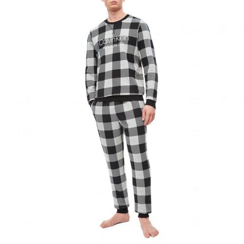 Pánska mikina NM1725E-2ZJ čiernošedá - Calvin Klein čierno-šedá L