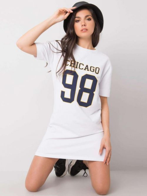 Dámska biela tunika RUE PARIS s potlačou S