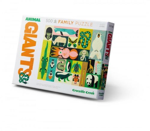 Crocodile Creek Rodinné puzzle - Zvierací obri (500 ks) / Family Puzzle Animal Giants (500 pc)