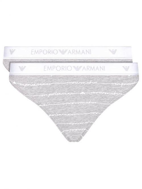 Dámske nohavičky 163334 1P219 04148 sivá - 2 pack - Emporio Armani šedá XS
