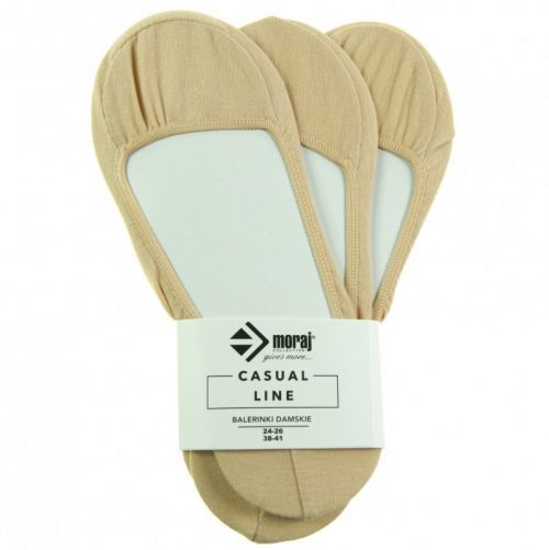 Dámske baleríny 330-001C 3pack - Moraj telová 34-37