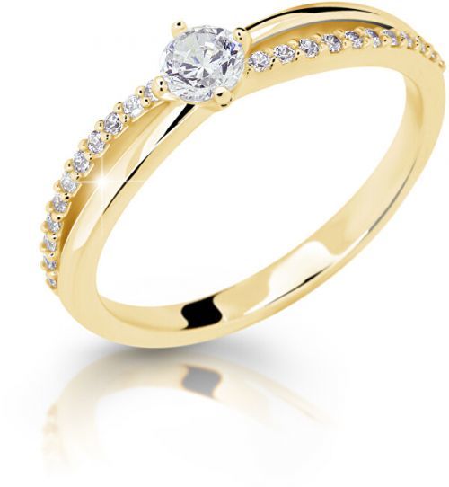 Cutie Jewellery Nežný trblietavý prsteň zo žltého zlata Z6728-2837-10-X-1 48 mm