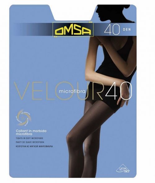 Dámske pančuchové nohavice Omsa Velour 40 deň 5-XL antracit / epizóda.šedá 5-XL