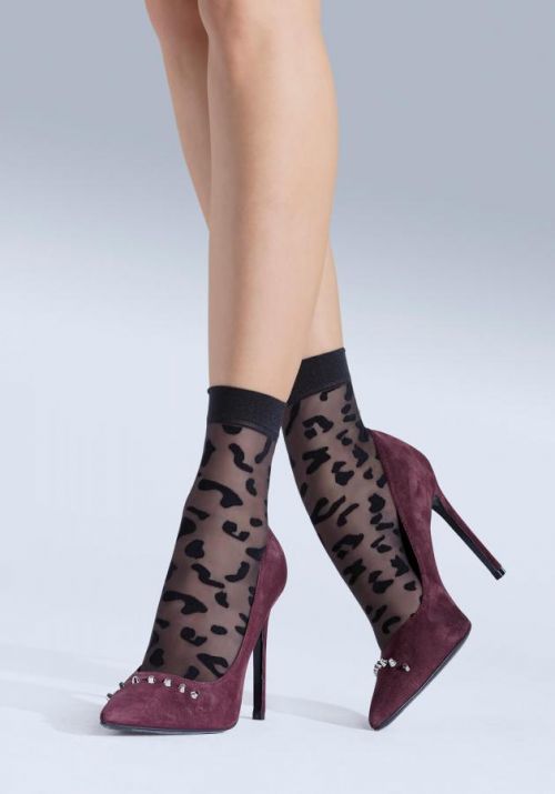 Dámske ponožky KNITTEX Animale 12011 20 den prírodná-čierna univerzálny