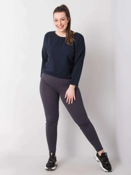 Grafitové bavlnené legíny plus veľkosti 2XL