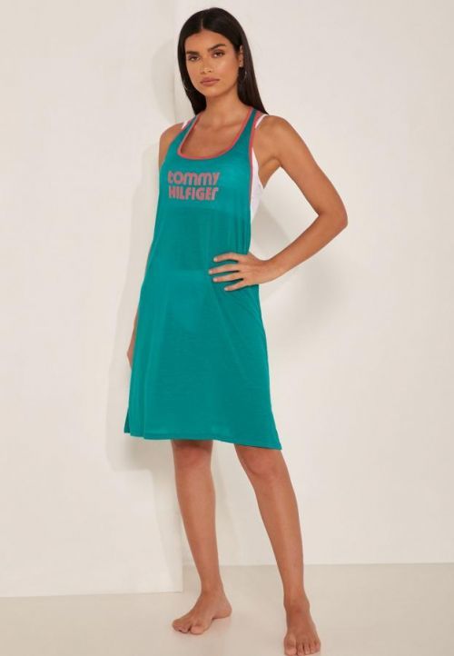 Plážové šaty UW0UW02150-L54 zelená - Tommy Hilfiger zelená M