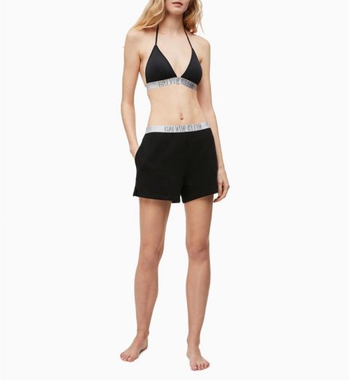 Dámske plážové šortky KW0KW00861-BEH čierna - Calvin Klein čierna M