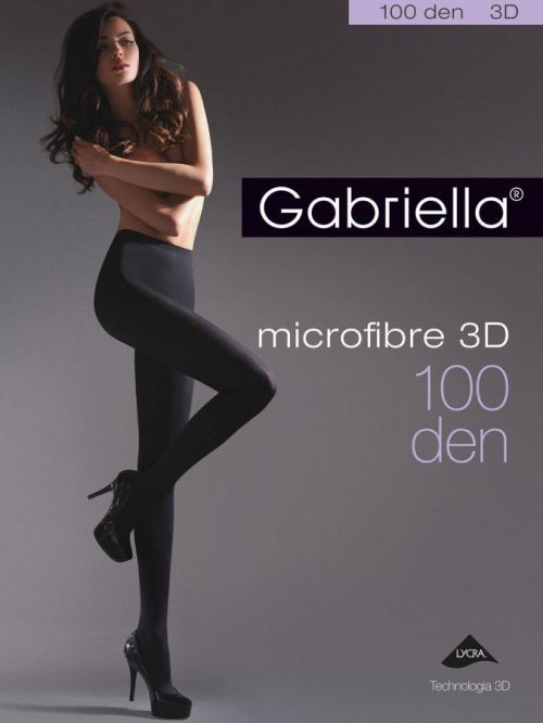 Pančuchové nohavice Gabriella Microfibre 3D 119 2-4 100 deň nero / čierna 2-S