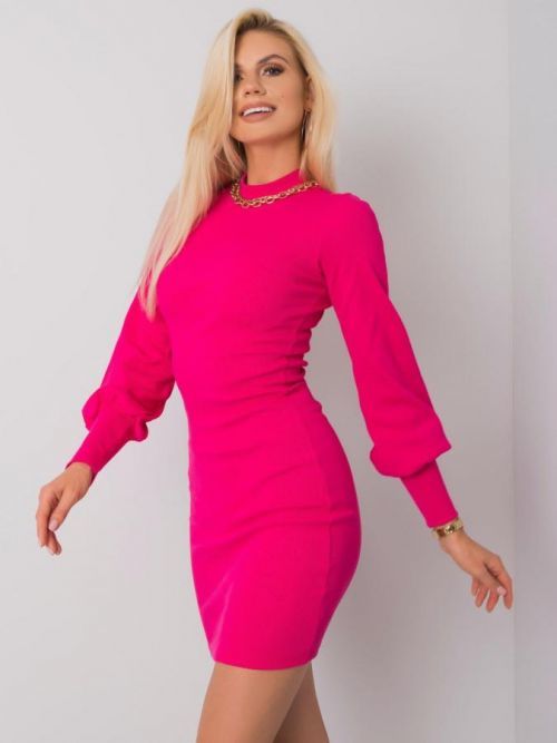 RUE PARIS Fuchsie pruhované šaty M