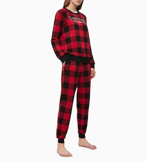 Dámske tepláky QS6302E-5VJ čiernočervená - Calvin Klein čierno-červená M