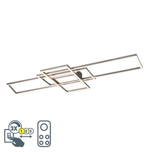 Stropné svietidlo oceľové vrátane LED, diaľkové ovládanie 3 stmievateľné - Riha