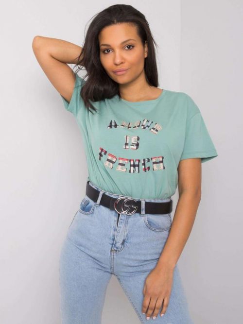 Pistáciové dámske tričko s nápisom one size