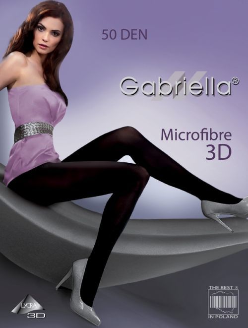 Dámske pančuchové nohavice Gabriella Microfibre 3D 120 50 deň nero / čierna 2-S