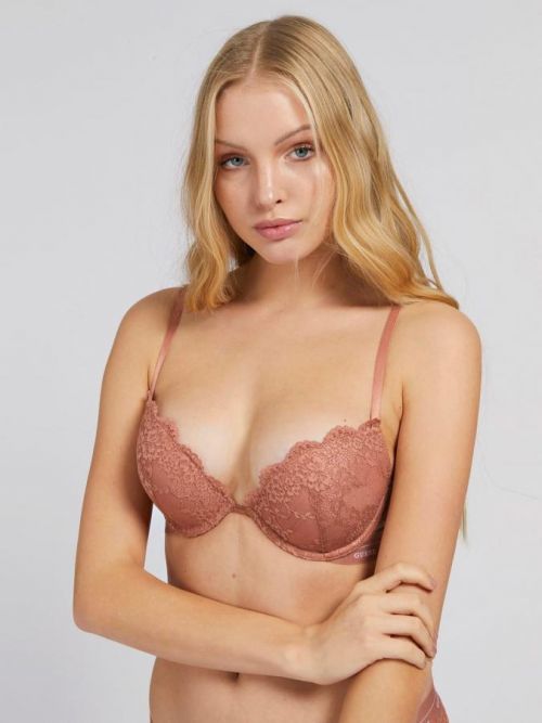 Podprsenka s kosticou O0BC02PZ01C - wapkou - Škoricová - Guess 34D