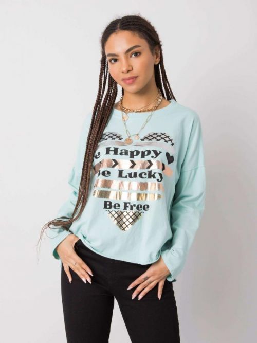 Mätová bavlnená blúzka s potlačou one size