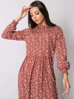 Sublevel Červené a hnedé šaty s kvetmi L